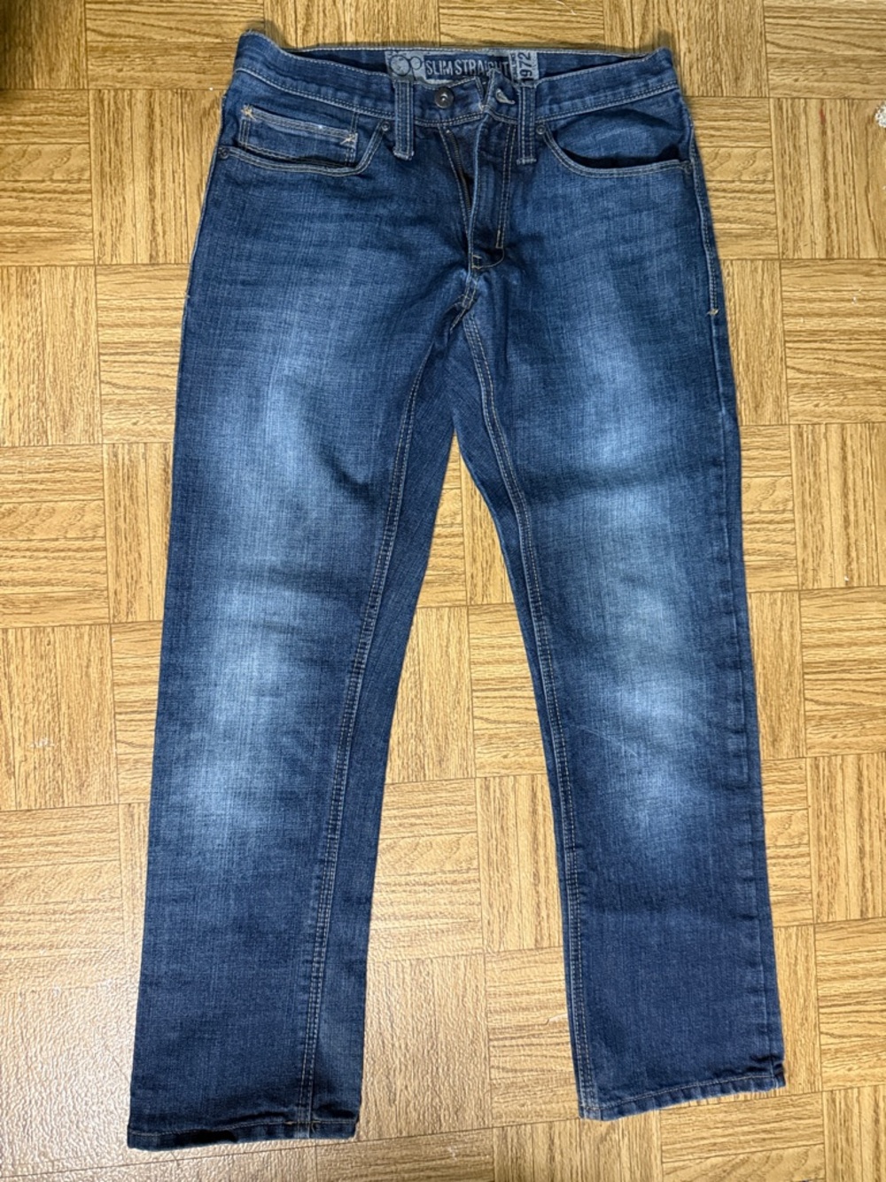 Slim Straight Men’s Jeans - Dark Blue
